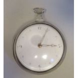 An early 19thC silver pair cased pocketwatch, the movement by Jno.Harding (London 1803) faced by a