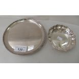 Silver collectables: to include a dish with a wavy rim  Birmingham 1990  4"dia