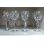 A set of eleven Waterford Crystal pedestal wines