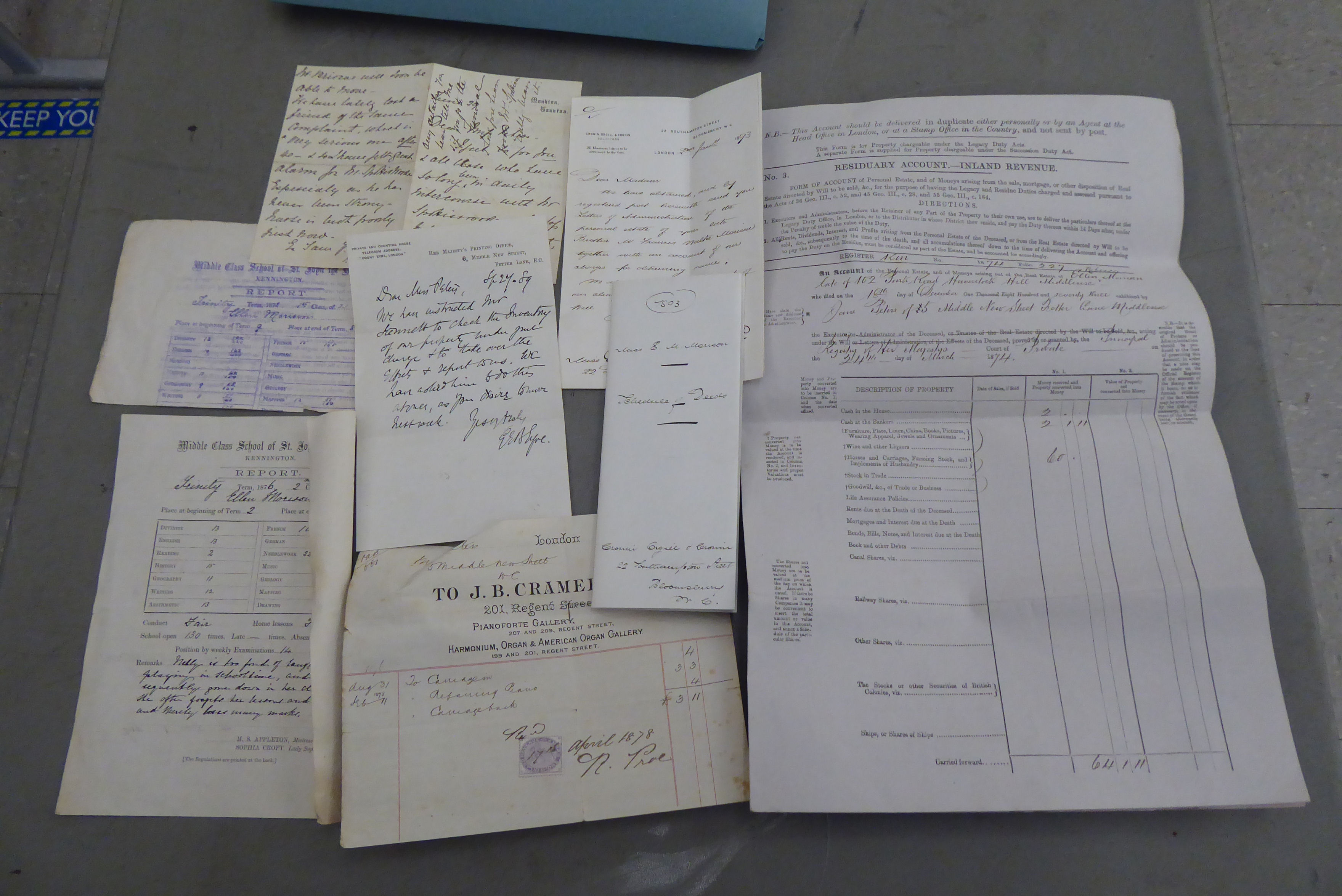 Late Victorian printed and handwritten ephemera, largely relating to a Miss Peters of Middle New - Image 4 of 4