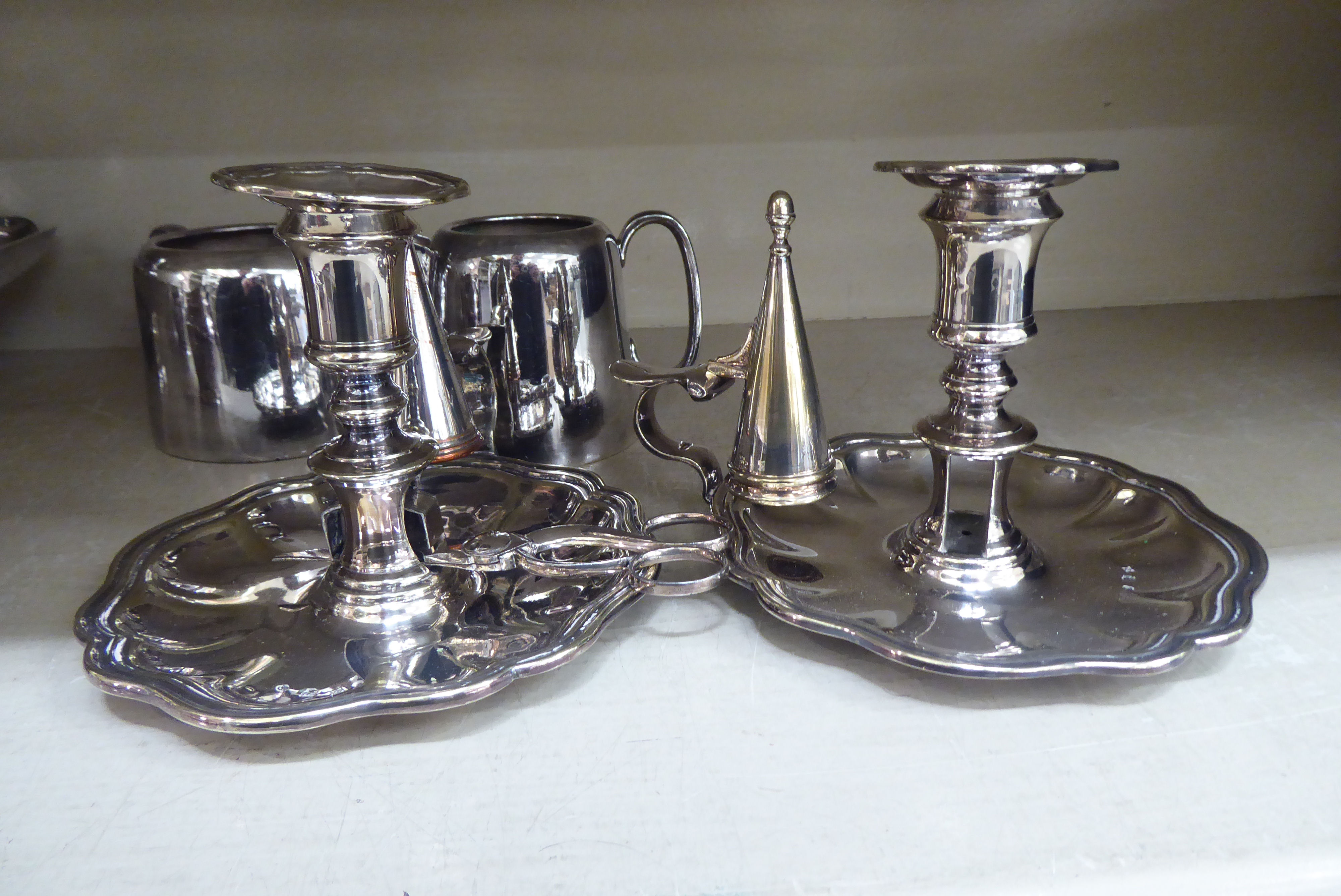 Silver plated tableware: to include a three piece tea set - Image 2 of 5