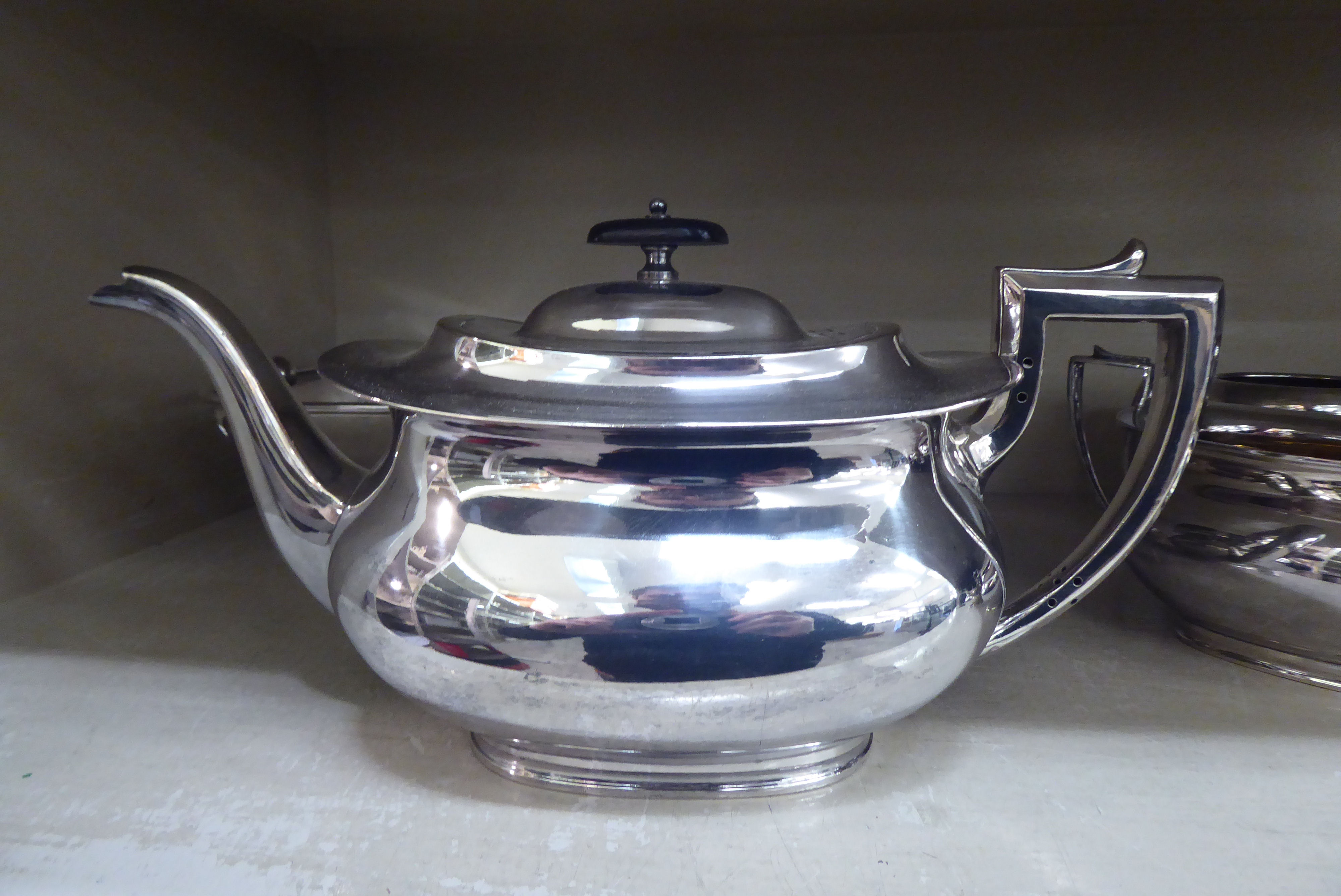 Silver plated tableware: to include a three piece tea set - Image 4 of 5