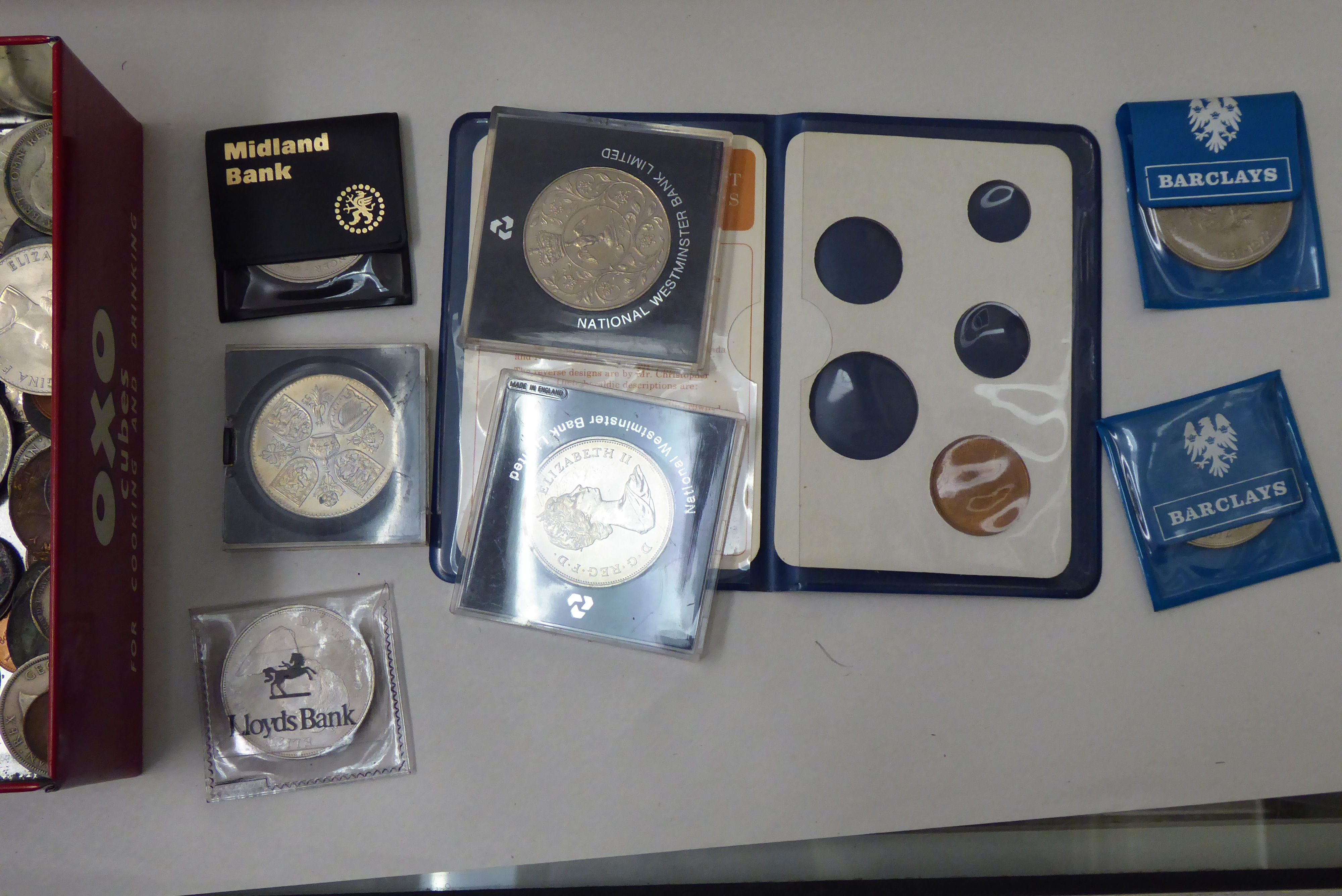 Uncollated, mainly British pre-decimal coins: to include Georgian examples; and a George V half - Image 3 of 3