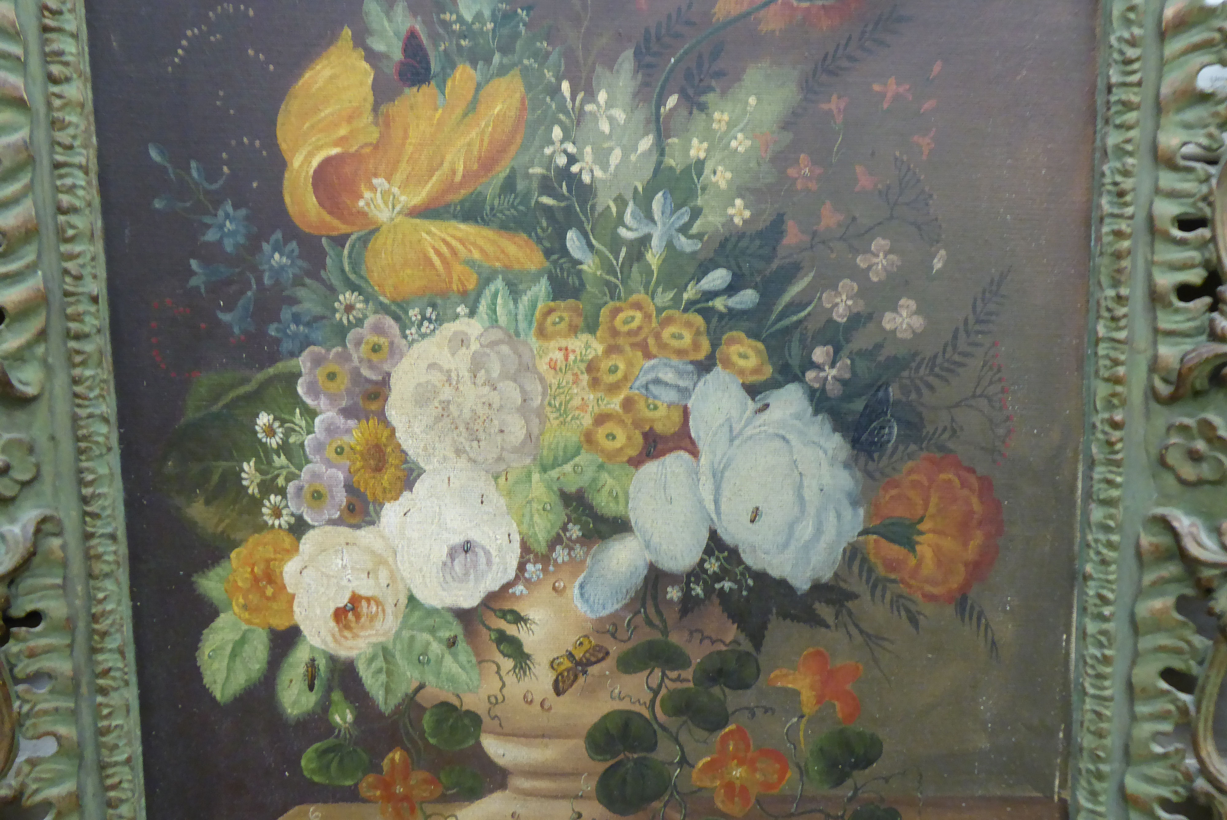 Pictures: to include Karmen - a Dutch style still life study, flowers in a vase  oil on canvas - Image 3 of 5