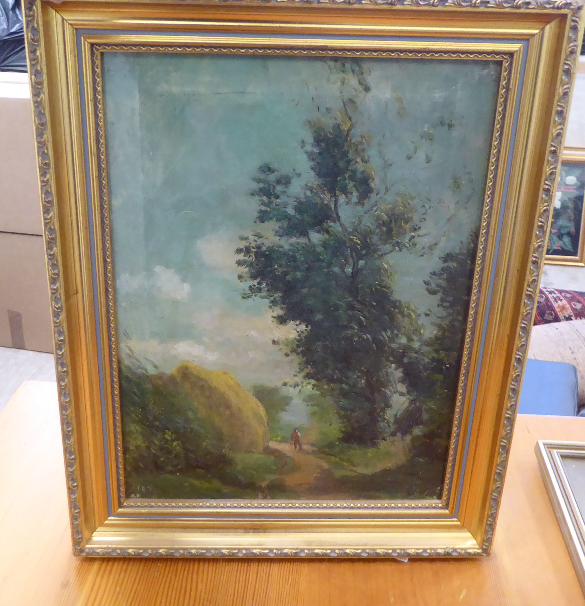 Eight works attributed to WB Rowe (circa 1920s/30s) - similar landscapes & shoreline scenes  oil - Image 3 of 8