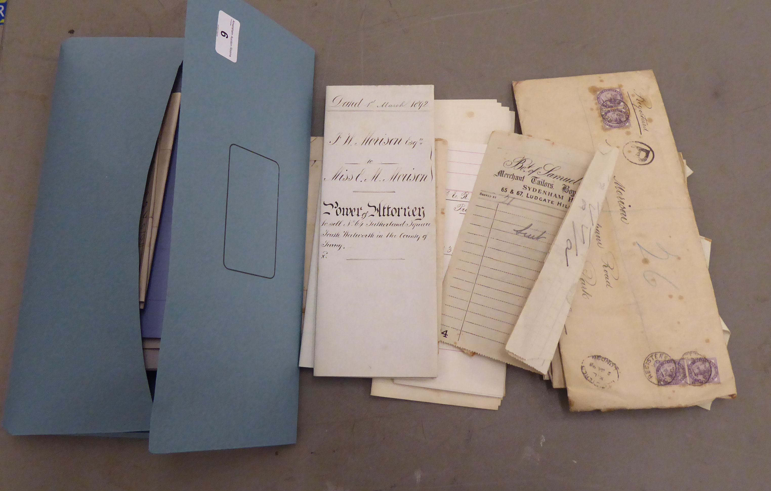 Late Victorian printed and handwritten ephemera, largely relating to a Miss Peters of Middle New