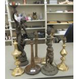 Table lamps: to include a lacquered brass example  7"h