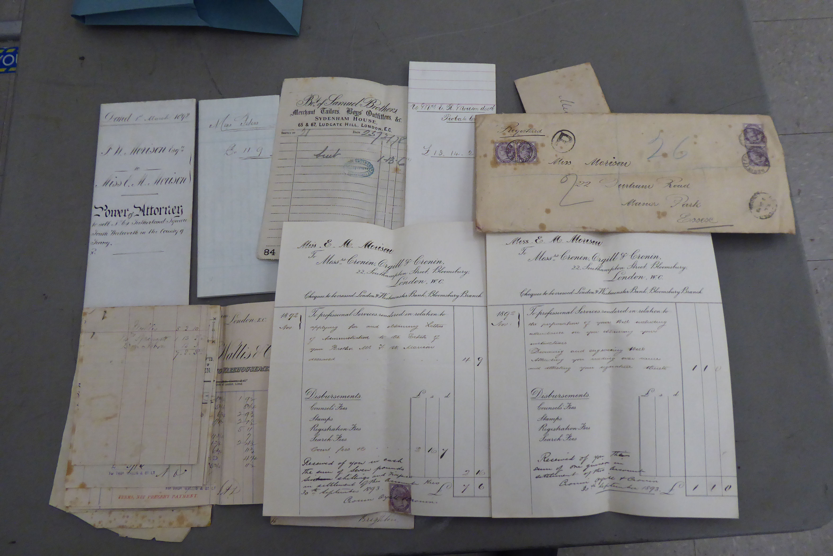 Late Victorian printed and handwritten ephemera, largely relating to a Miss Peters of Middle New - Image 2 of 4
