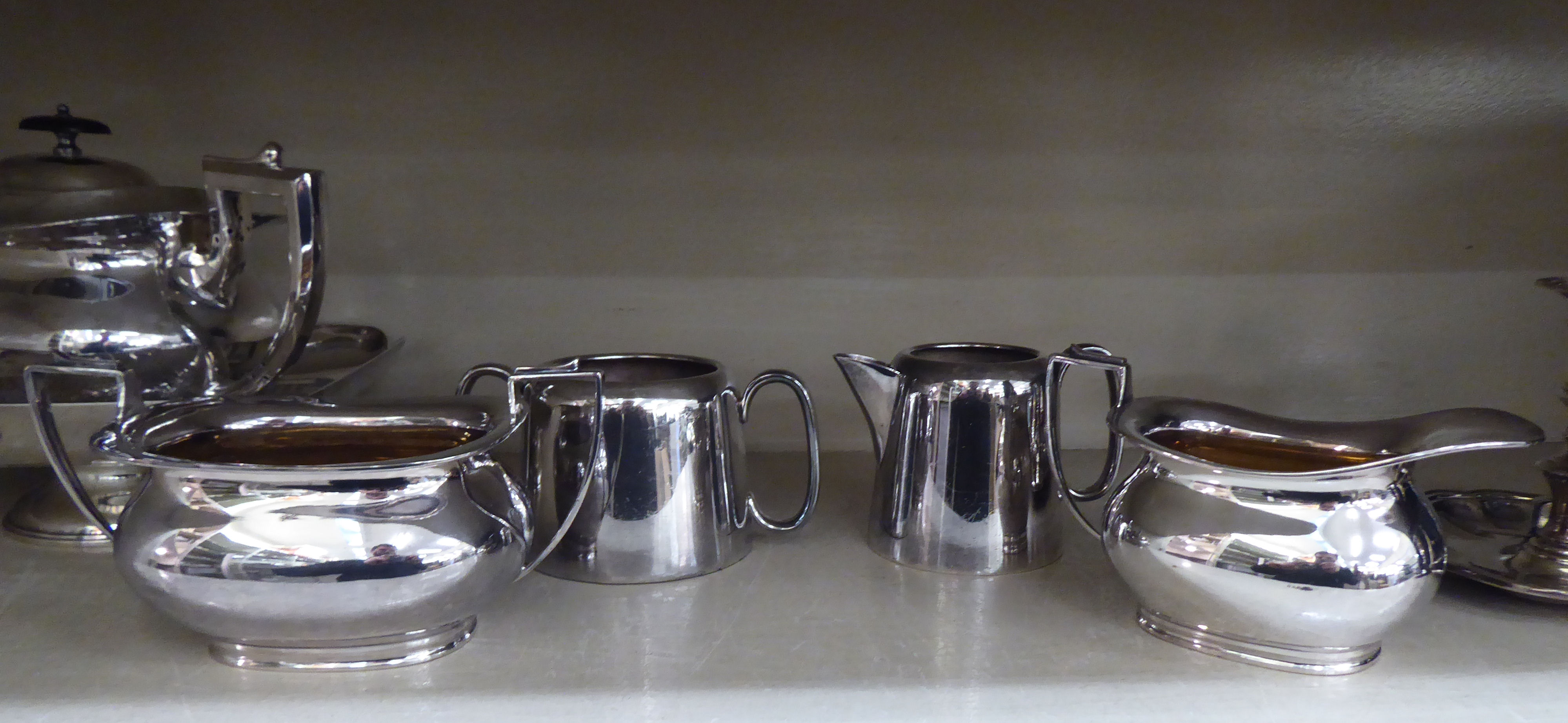 Silver plated tableware: to include a three piece tea set - Image 3 of 5