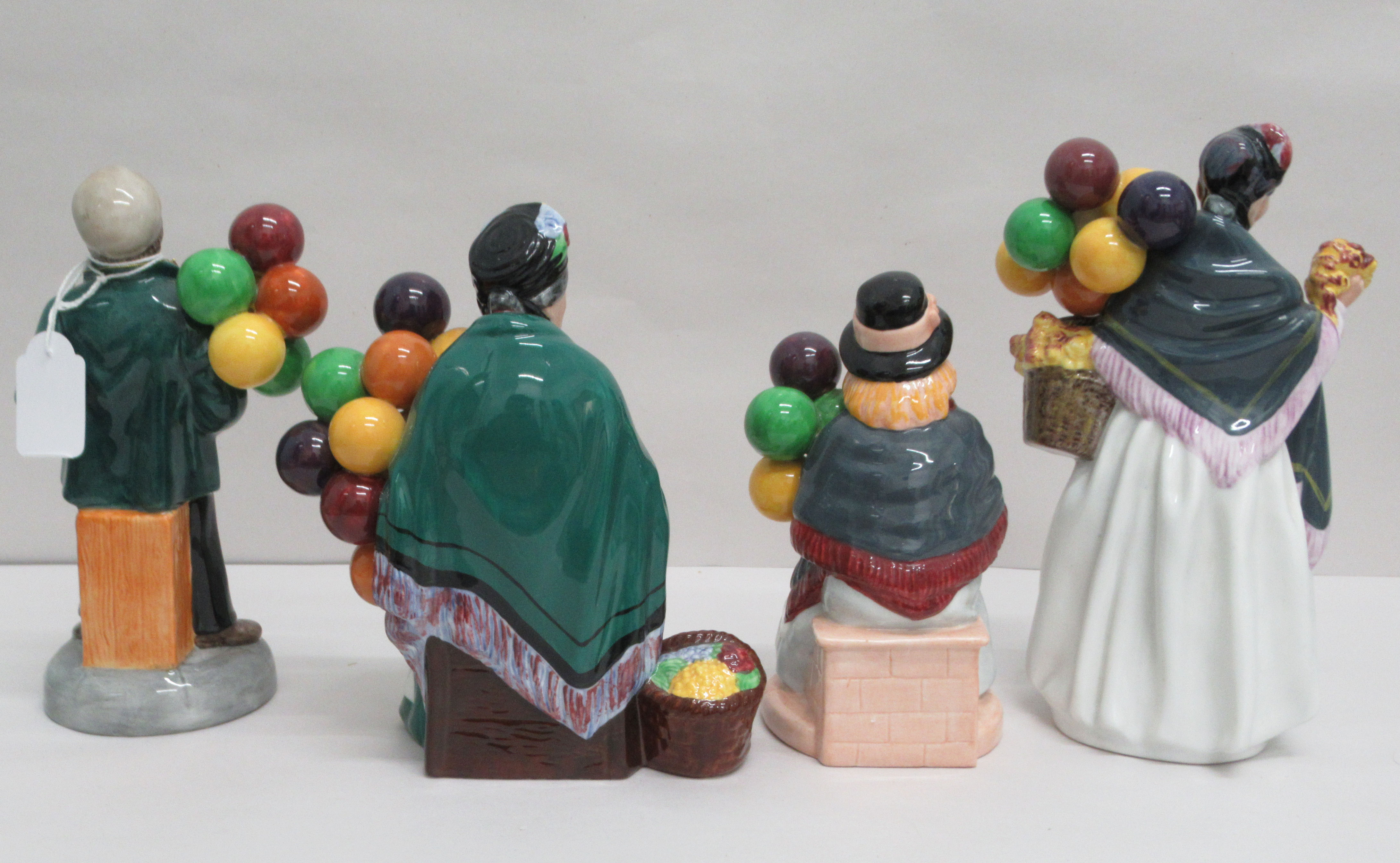 Four Royal Doulton china figures: to include 'Balloon Boy'   HN2934  8"h - Image 2 of 4