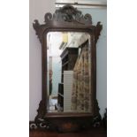 An early 20thC reproduction of a Regency mahogany framed mirror  37" x 21"