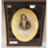 19thC British School - a head and shoulders portrait, Eliza Cook  engraving  bears a personalised