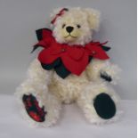 A Hermann plush covered Teddy bear 'Poinsettia' 463  13"h