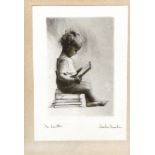 After Leslie Austin - 'The Swotter'  monochrome print  bears a pencil title & signature  6" x 4"