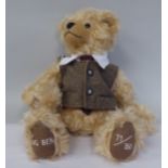 A Hermann plush covered Teddy bear 'Big Ben'  Limited Edition 71/150  13"h