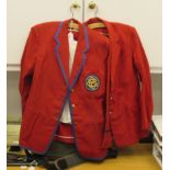 Vintage Butlin's Holiday Hotels memorabilia: to include two women's Redcoat blazers  size 36 with