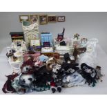 Dolls house furniture and accessories: to include bridal and baby related figures and furnishings