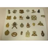 Approx. twenty-four military regimental cap badges and other insignia, some copies: to include The