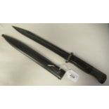 A 1940s German K98 Commercial Police issue bayonet with a two-part handgrip  the blade inscribed