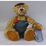 A Hermann plush covered, seated Teddy bear  Limited Edition 7/2450 for the Royal Garden  11"h
