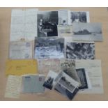 Uncollated military themed ephemera: to include aircraft carrier photographs; and Great War period