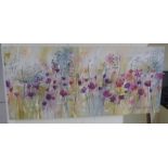 A modern meadow scene  printed canvas on board  24.5" x 53.5"