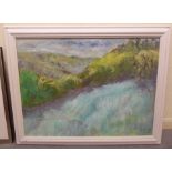 Michael Forster - an impressionist style landscape  oil on board  bears initials & dated 1982  23" x