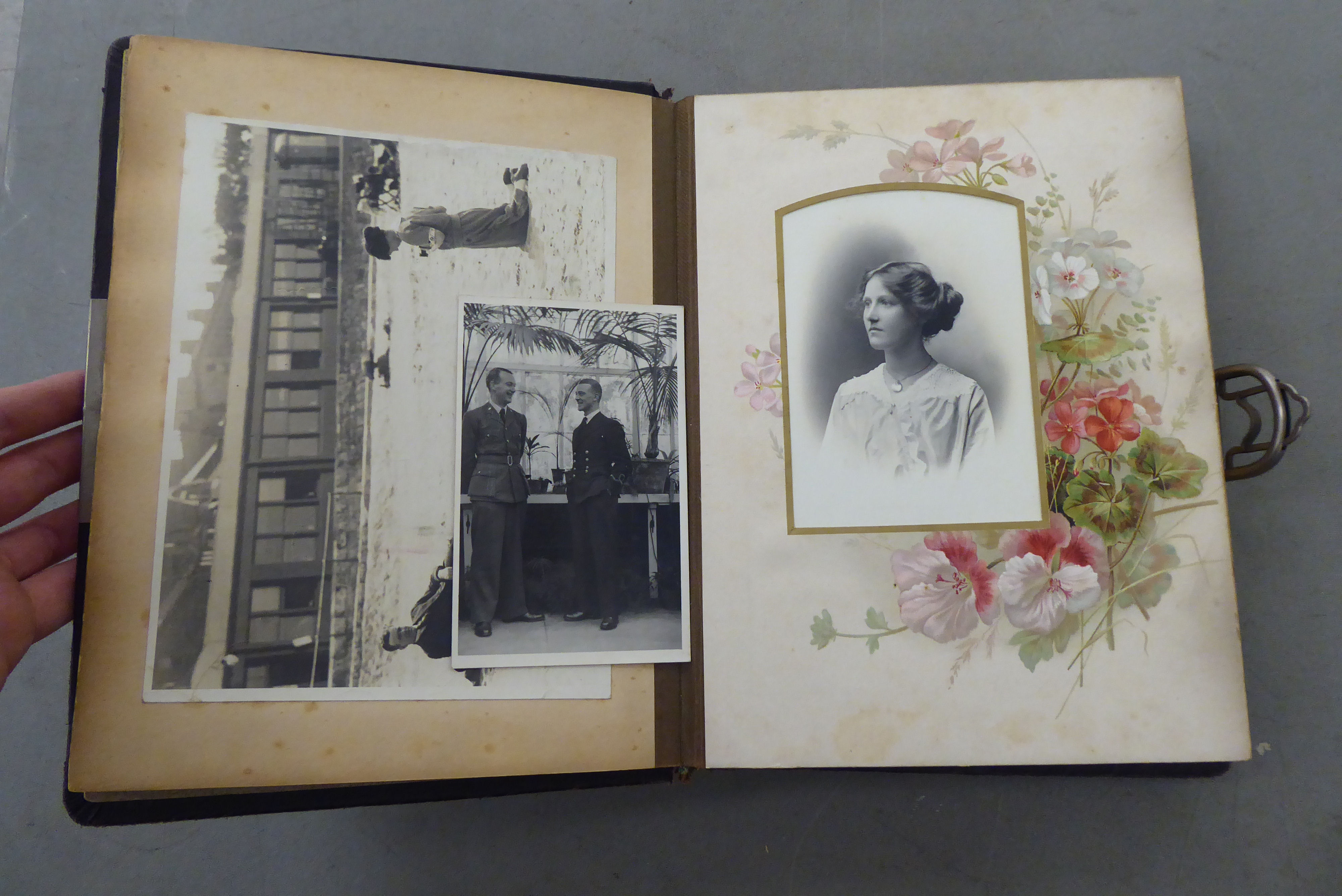 A miscellany of late 19thC and 20thC monochrome photographs, some in a dedicated portrait album: - Image 3 of 6