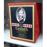 A bottle of Grants 25 year old 'Very Rare Scotch Whiskey', in a Royal Doulton china William Grant