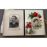 A late Victorian photograph album, containing family groups