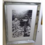 'Swan and Boats, Richmond'  monochrome photographic print  bears a pencil signature & dated '07  19"