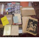 Uncollated movie/television/theatre ephemera: to include scripts; magazines and portrait photographs