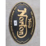 A replica cast metal sign 'Manx Norton'  13"w