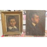 Early 20thC British School - a head and shoulders portrait, a youth wearing a jacket and tie  oil on