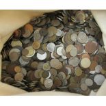 An uncollated collection of foreign coins: to include pre-Euro examples