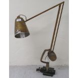 A vintage Hadrill Horstmann Simplus anglepoise design lamp  (held with a later vice)