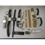 Variously cased and strapped watches: to include examples by Timex and Seiko