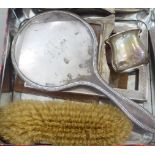 Silver and stamped Sterling collectables: to include dressing table items and photograph frames