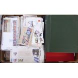 Uncollated First Day covers and postage stamps: to include British and Commonwealth issues