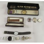 Variously cased and strapped watches: to include some movements only, by Ingersoll and Timex