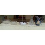 Ceramics and glassware: to include a Crown Devon lustre glazed jug, decorated with a galleon and