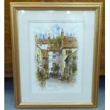 Alex Jawdokimov - 'Robin Hood Bay, Yorkshire'  pen & watercolour  bears a signature & dated '99  11"