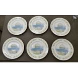 A set of six Limited Edition ceramic plates, celebrating the Centenary of St John Opthalmic Hospital
