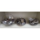 Silver plate: to include a pair of entree dishes and covers with bead ornament  11"w