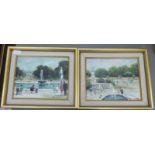 Lioton - a pair of French landmarks  oil on canvas  bearing signatures & Harrods Gallery labels