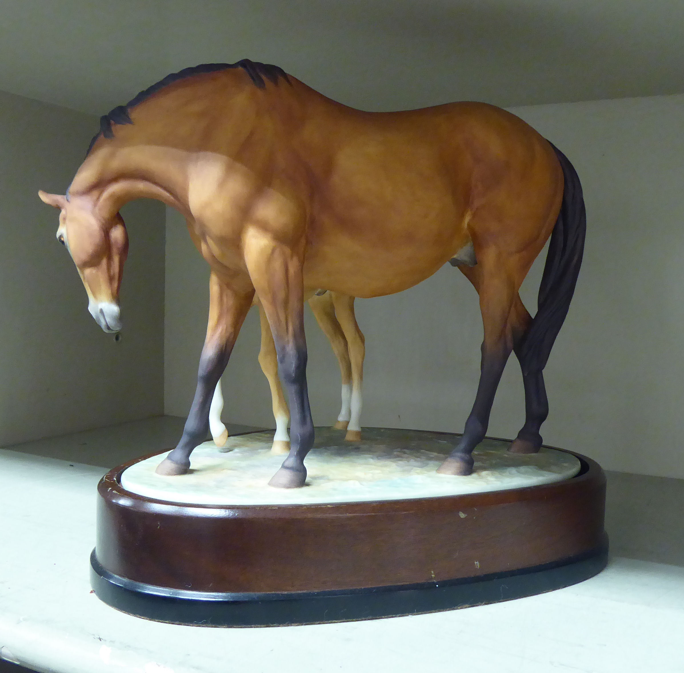 A Royal Worcester china model 'Prince's Grace and Foal'  Limited Edition 687/750, modelled by - Image 3 of 4