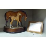 A Royal Worcester china model 'Prince's Grace and Foal'  Limited Edition 687/750, modelled by