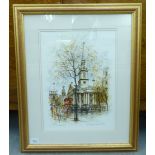 Alex Jawdokimov - 'St Martins in the Fields'  pen & watercolour  bears a signature & dated '99