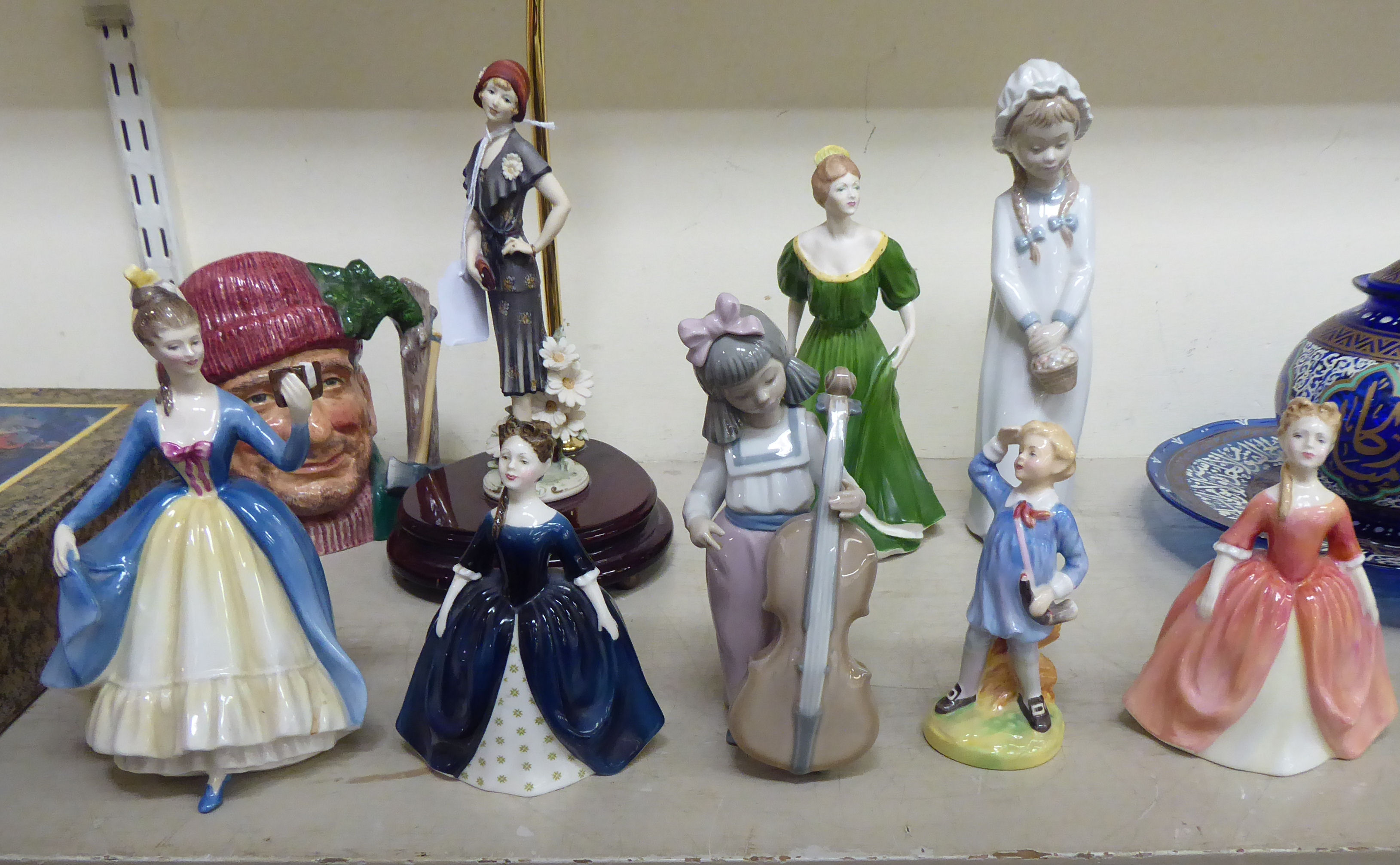 Ceramic figures: to include examples by Royal Doulton, Nao and Coalport  largest 11"h - Image 4 of 10