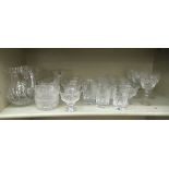 Glassware: to include a lead crystal vase  7"h